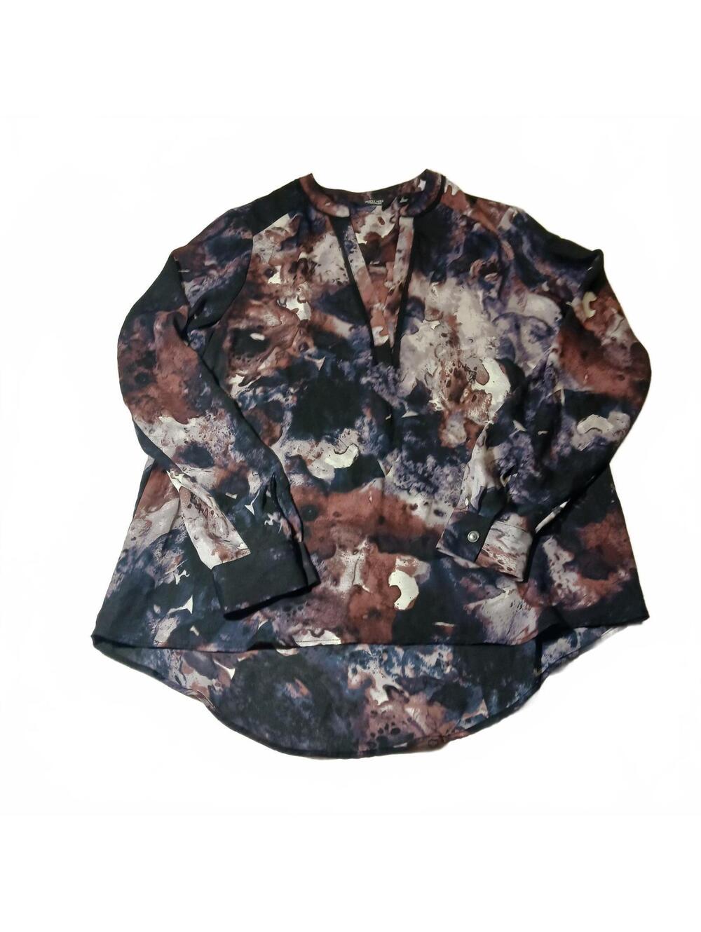 Simply Vera Vera Wang Abstract Print Blouse Womens Size Small Top Officewear